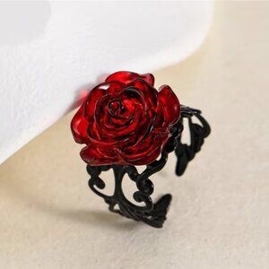 🍏50% OFF/3+...Adjustable Red Rose Ring